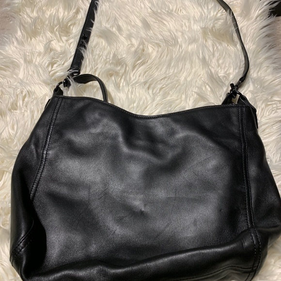 Loeffler Randall Black Leather Crossbody Hobo Bag - Picture 5 of 8